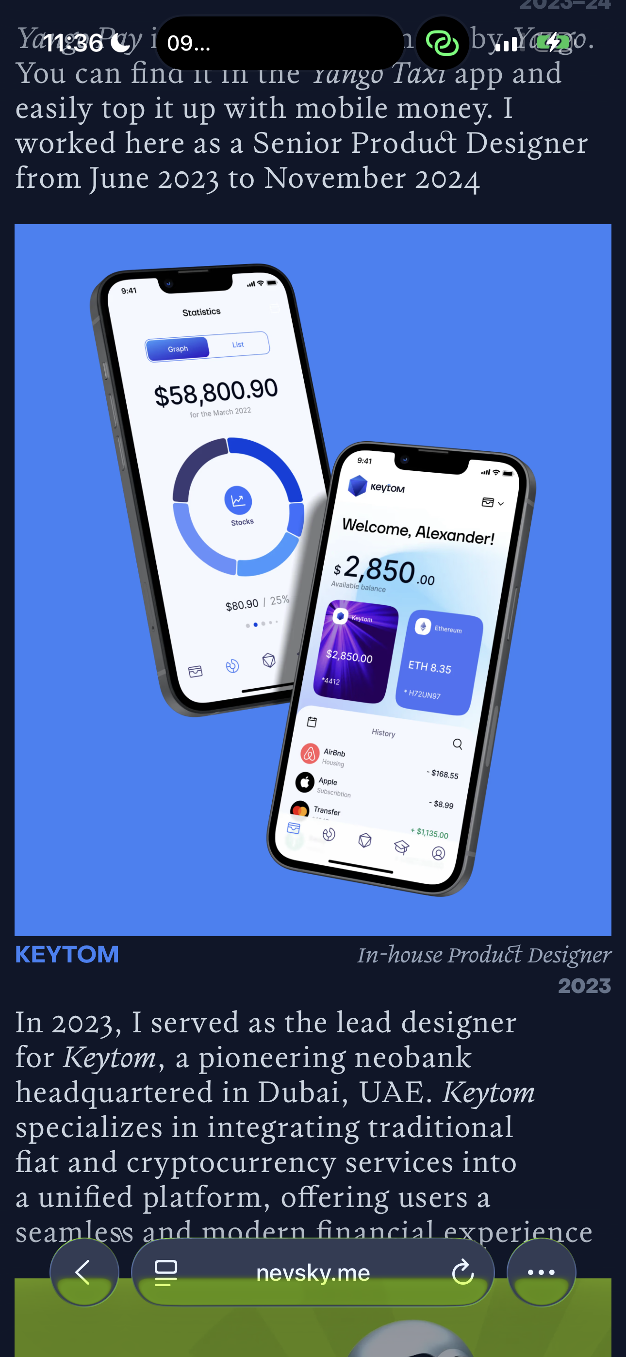 Очень красиво смотрится мой сайт на iOS26